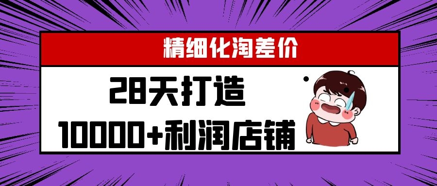 Yl精细化淘差价28天打造10000+利润店铺，精细化选品项目（附软件）-52资源库