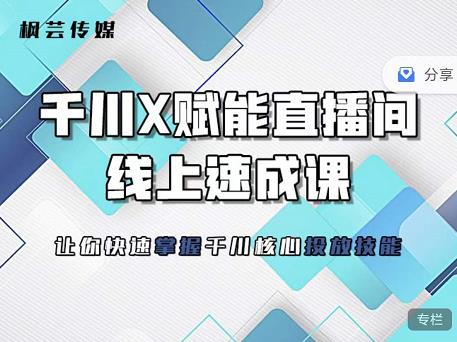 枫芸传媒-线上千川提升课，提升千川认知，提升千川投放效果-52资源库