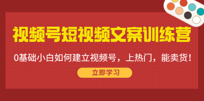 视频号短视频文案训练营：0基础小白如何建立视频号，上热门，能卖货！-52资源库