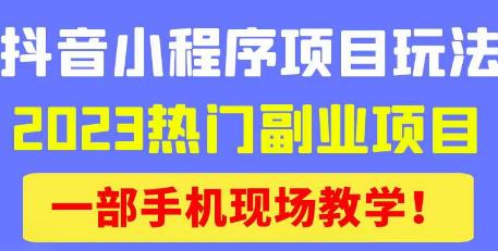 抖音小程序9.0新技巧，2023热门副业项目，动动手指轻松变现-52资源库