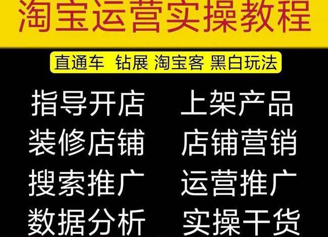 2023淘宝开店教程0基础到高级全套视频网店电商运营培训教学课程-52资源库