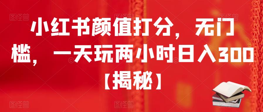 小红书颜值打分，无门槛，一天玩两小时日入300+【揭秘】-52资源库