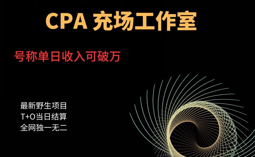 cpa充场工作室，号称单日收入10000+（揭秘）-52资源库