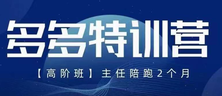 纪主任·5月最新多多特训营高阶班，玩法落地实操，多多全掌握-52资源库