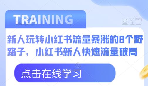 新人玩转小红书流量暴涨的8个野路子，小红书新人快速流量破局-52资源库