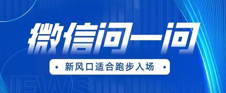 全网首发微信问一问新风口变现项目（价值1999元）【揭秘】-52资源库