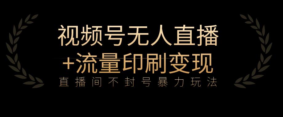 全网首发视频号不封号无人直播暴利玩法+流量印刷机变现，日入1000+【揭秘】-52资源库