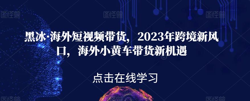 黑冰·海外短视频带货，2023年跨境新风口，海外小黄车带货新机遇-52资源库