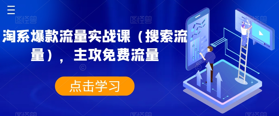 淘系爆款流量实战课（搜索流量），主攻免费流量-52资源库