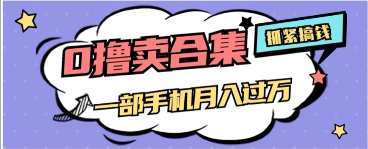 0撸项目月入过万，售卖全套ai工具合集，一单29.9元，一部手机即可【揭秘】-52资源库