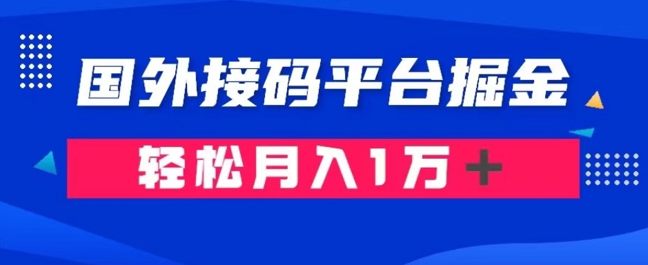 通过国外接码平台掘金：成本1.3，利润10＋，轻松月入1万＋【揭秘】-52资源库