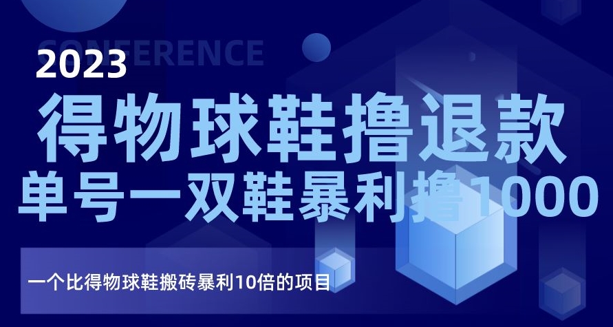 2023得物球鞋撸退款，单号一双鞋暴利撸1000，一个比得物球鞋搬砖暴利10倍的项目【揭秘】-52资源库