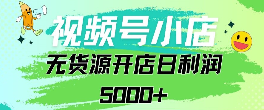 视频号无货源小店从0到1日订单量千单以上纯利润稳稳5000+【揭秘】-52资源库